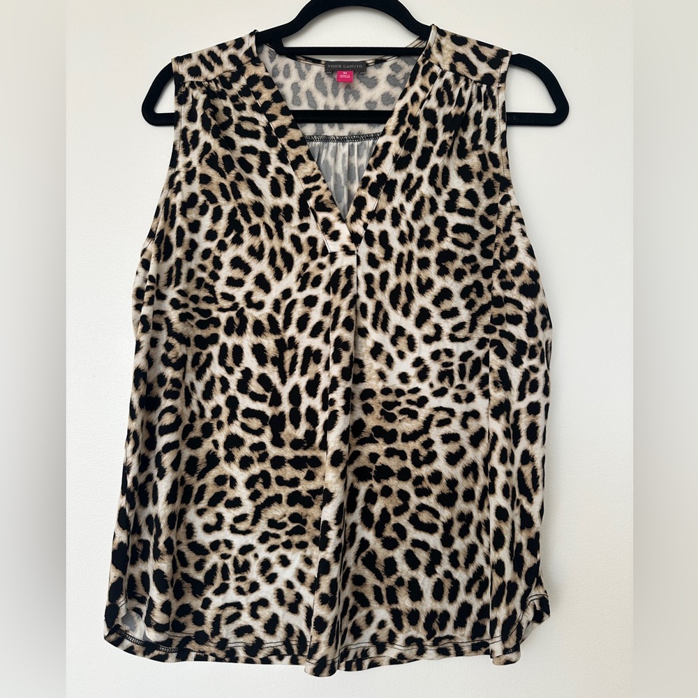Vince Camuto | Leopard Print Sleeveless Top